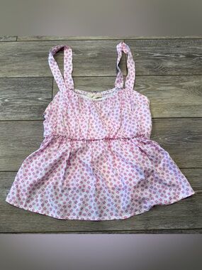 Pacsun Pink Floral Babydoll Tank Top